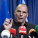 Greek Finance Minister Yanis Varoufakis holds a news conference during a Euro zone finance ministers emergency meeting on the situation in Greece in Brussels, Belgium June 27, 2015.